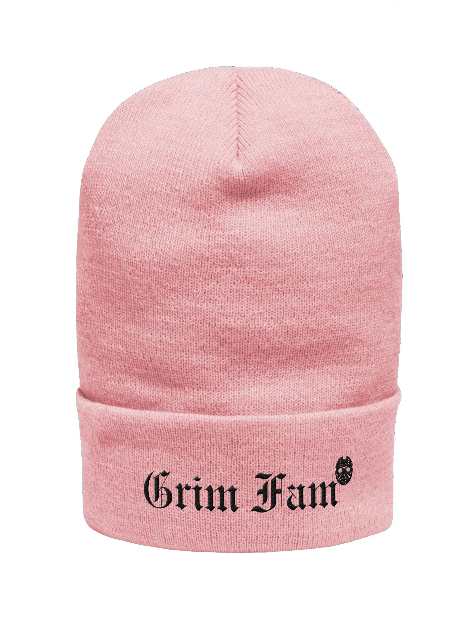 GRIM FAM CUFFED BEANIE – BLACK TEXT (#2) – ALL COLORS product image (3)