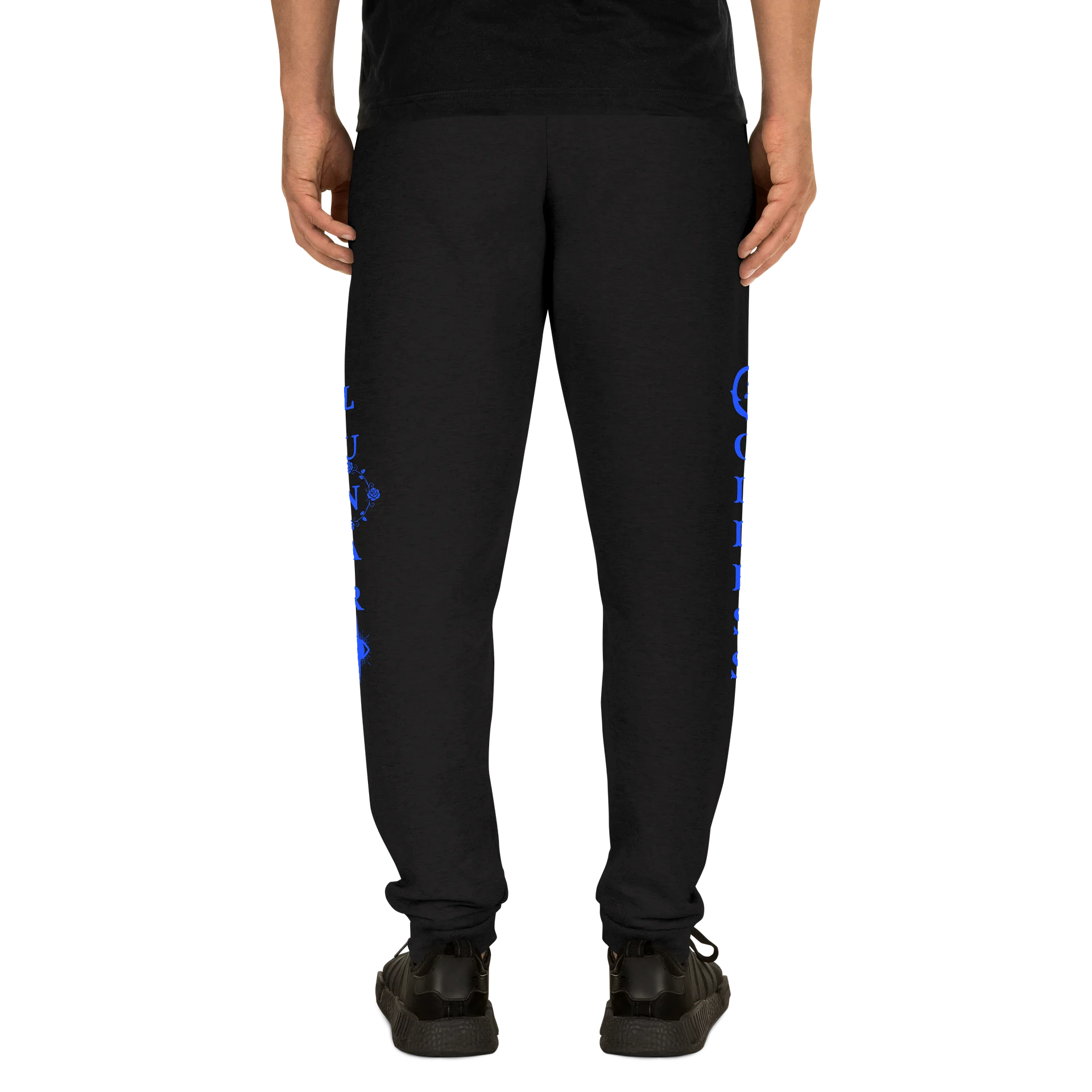 Neon Blue “Lunar Goddess” Women’s Luxury Celestial Joggers product image (12)