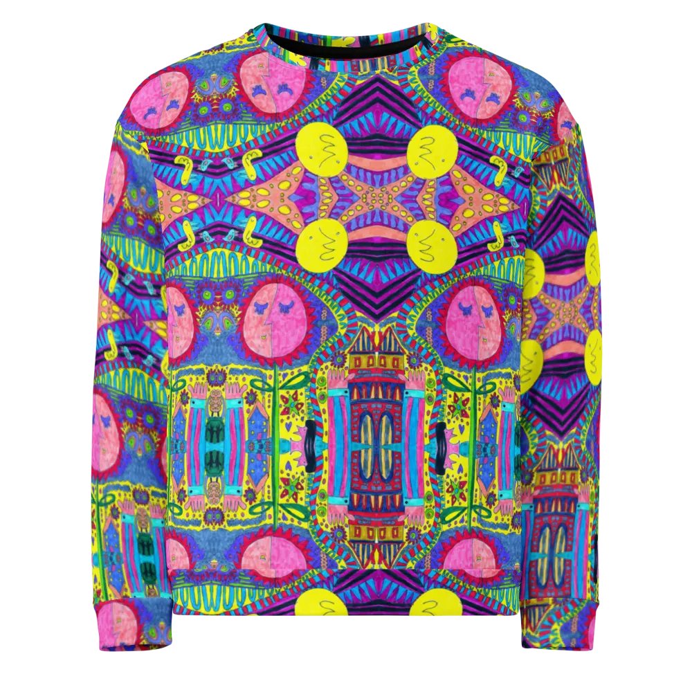 Abstract Surreal Doodle Landscape Mirrored Sweatshirt product image (4)