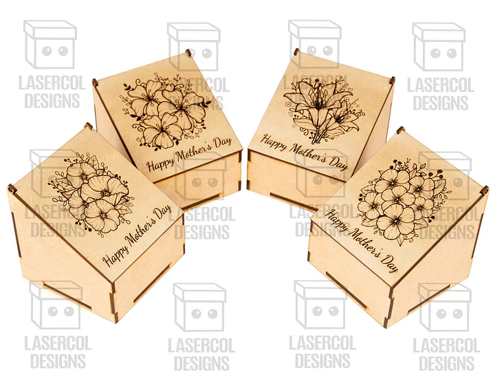 Mother's Day Gift Boxes (2 Sizes, 4 Styles) - Laser Cut Files product image (2)