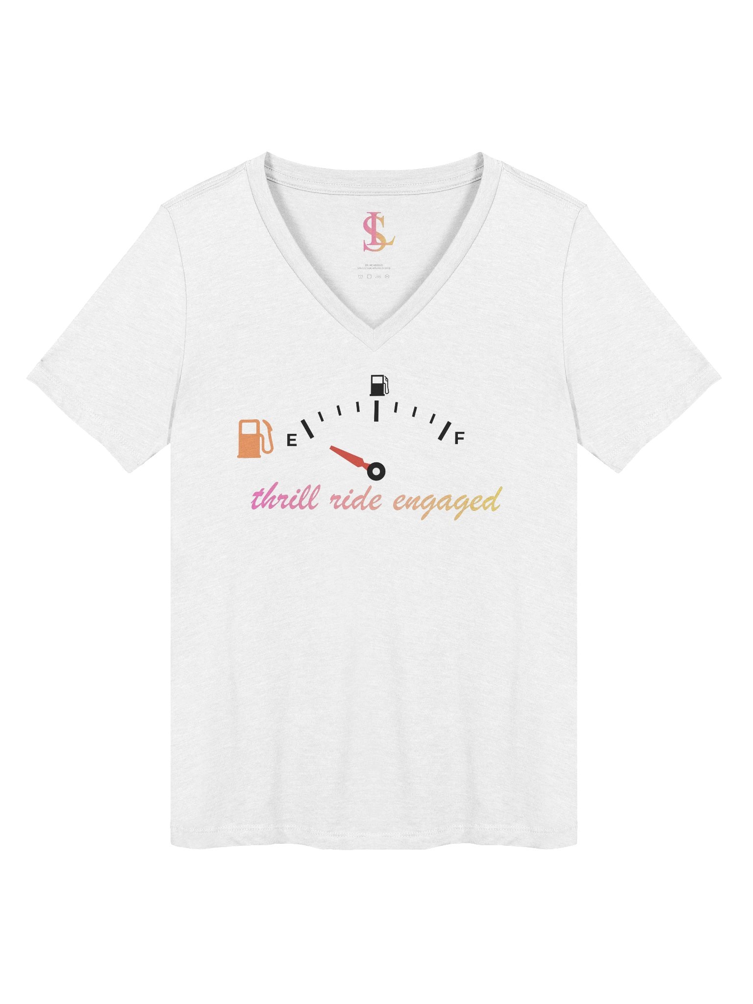 Thrill Ride Engaged – Women’s V-Neck Graphic Tee product image (34)