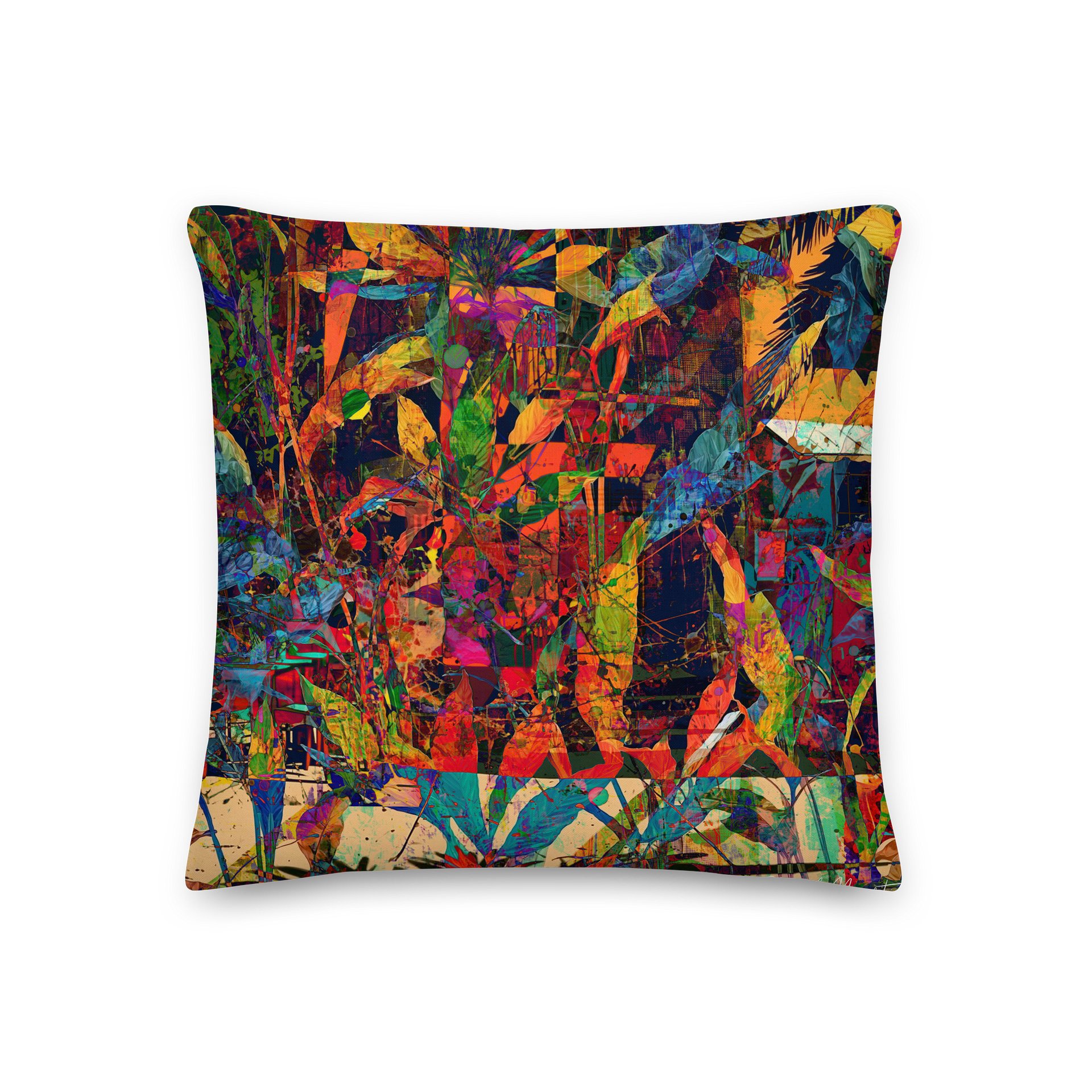 Jardín de Colores (Garden of Colors) by Edward Martin Premium Pillow product image (3)