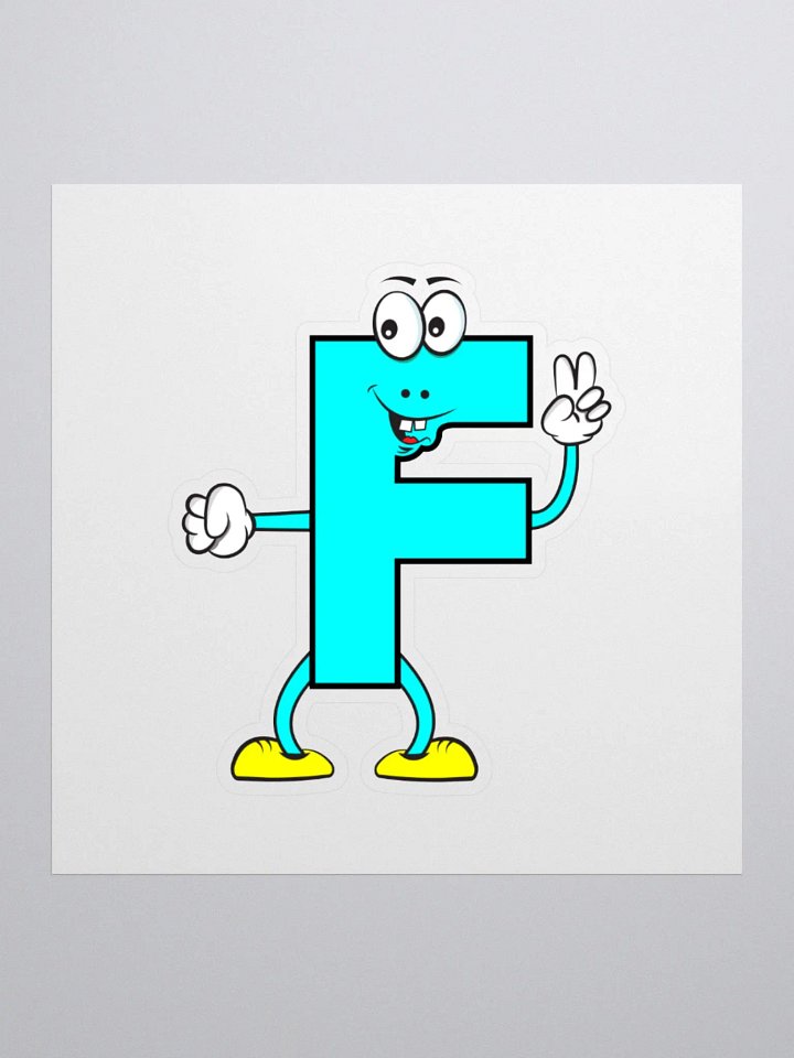 F Cartoon Character Sticker product image (1)