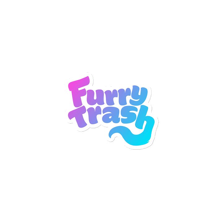 Furry Trash Magnet – Bubble Logo (Twilight Gradient) product image (1)