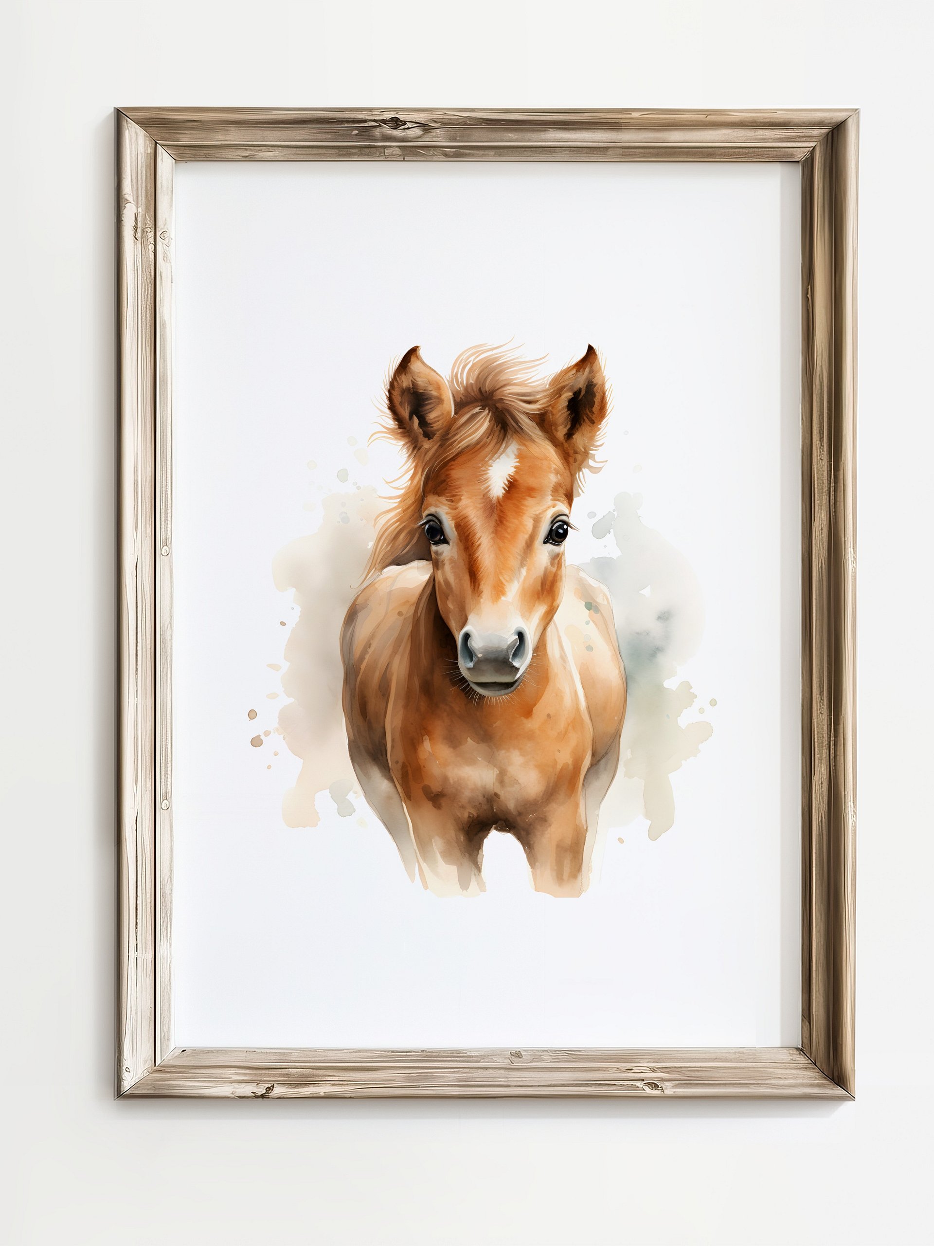 Watercolor Horse Portrait Print product image (1)