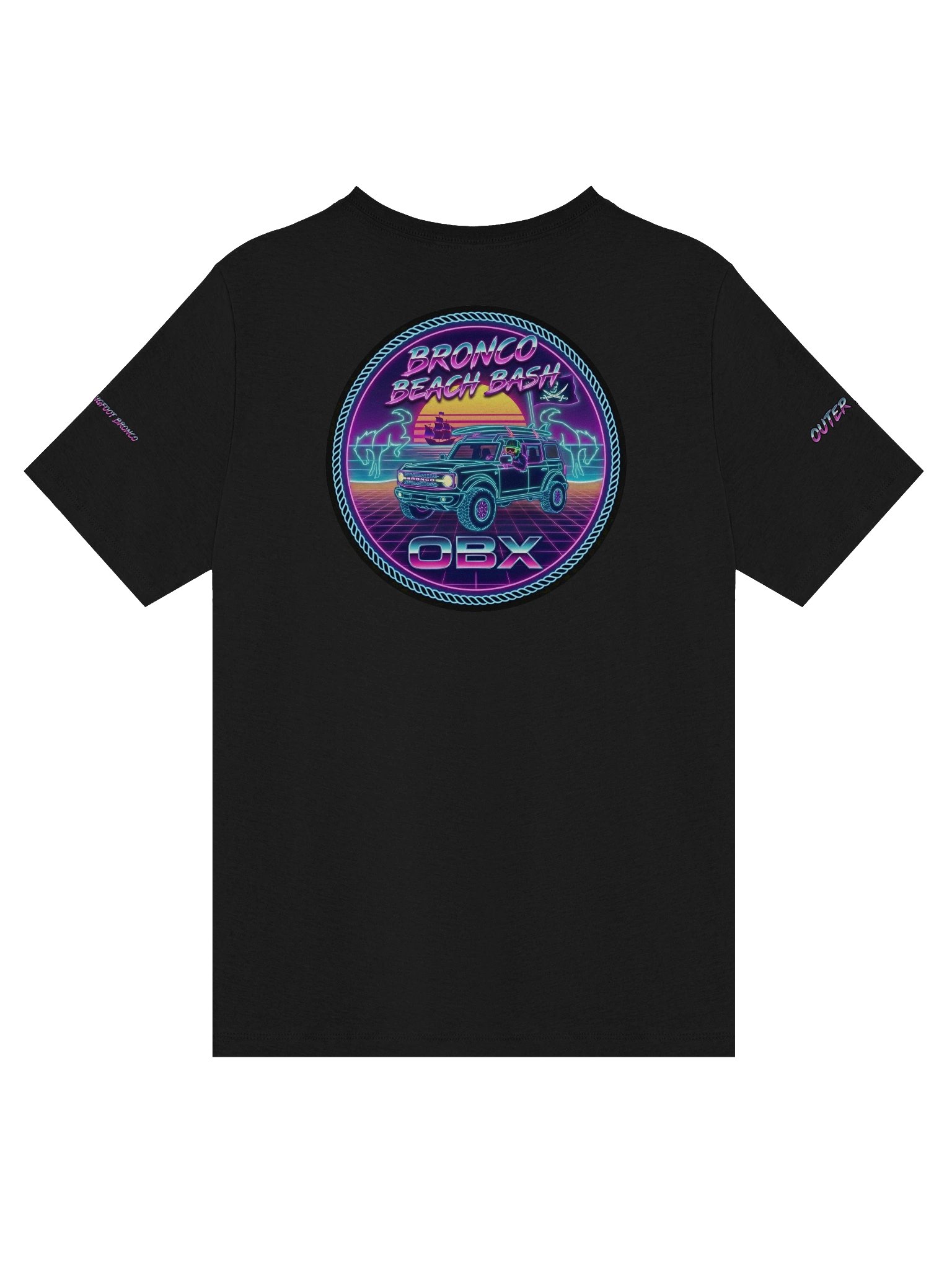 2026 Bronco Beach Bash OBX / Destination Bigfoot Bronco Collab V-Neck Bella+Canvas Supersoft T-Shirt (Multiple Colors Available) product image (6)