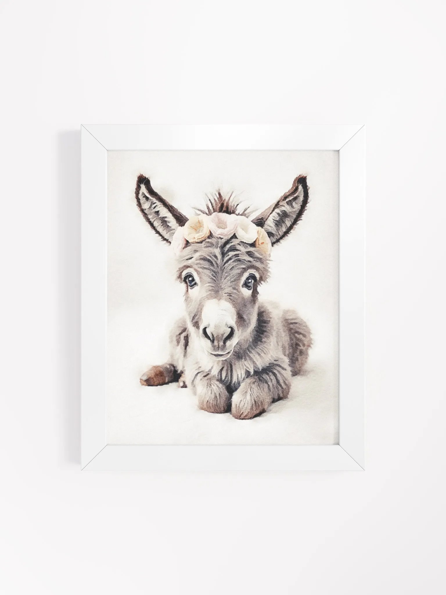Floral Crowned Donkey Framed Poster product image (110)