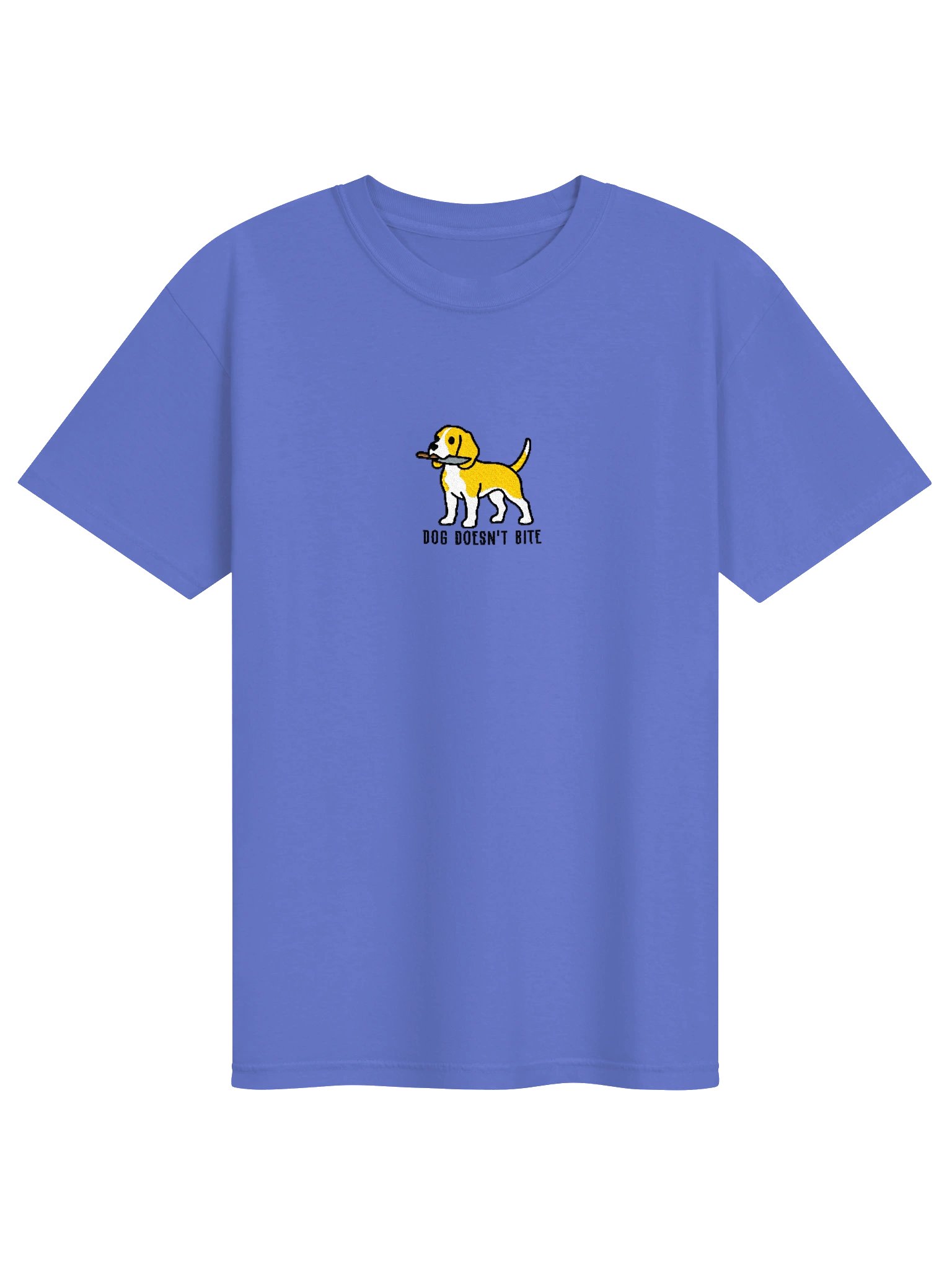 Dog Doesn't Bite Funny Chibi-Style Embroidered T-Shirt for Beagle(Lemon) Owners product image (19)