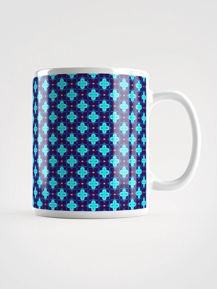 Blue & Black Seamless Patterned Ceramic Mug product image (2)