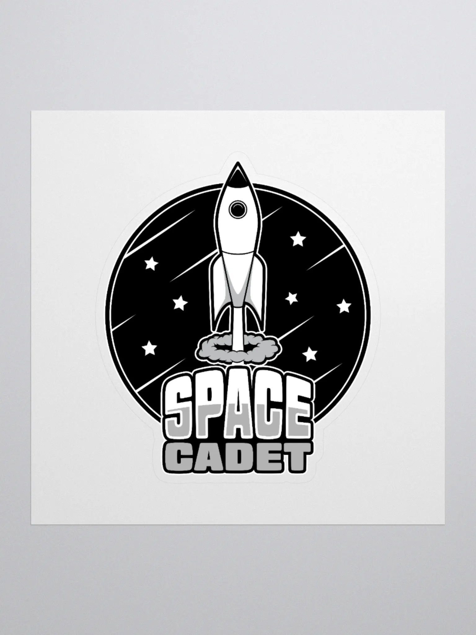 Space Cadet Retro Rocket Sticker product image (3)