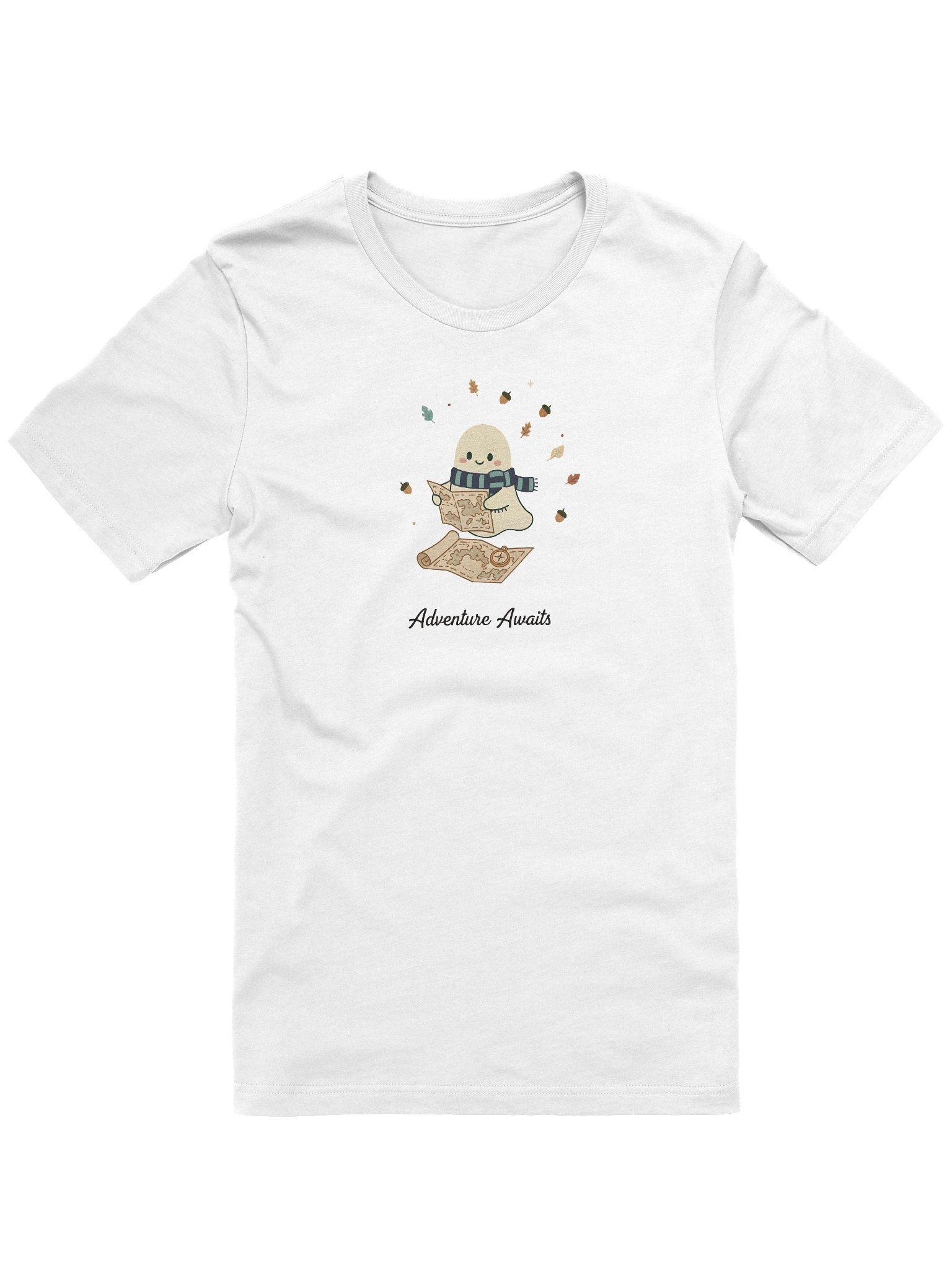 Ghost Explorer T-shirt – Gentle Spirit with Map & Compass product image (5)