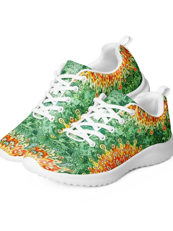 Golden Mandala Energy: Emerald Breeze Women's Athletic Shoes product image (4)