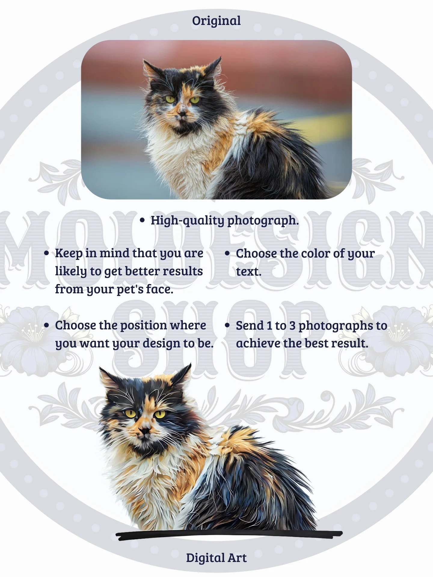 Custom Oil Painting Style Pet Portrait T-Shirt product image (14)