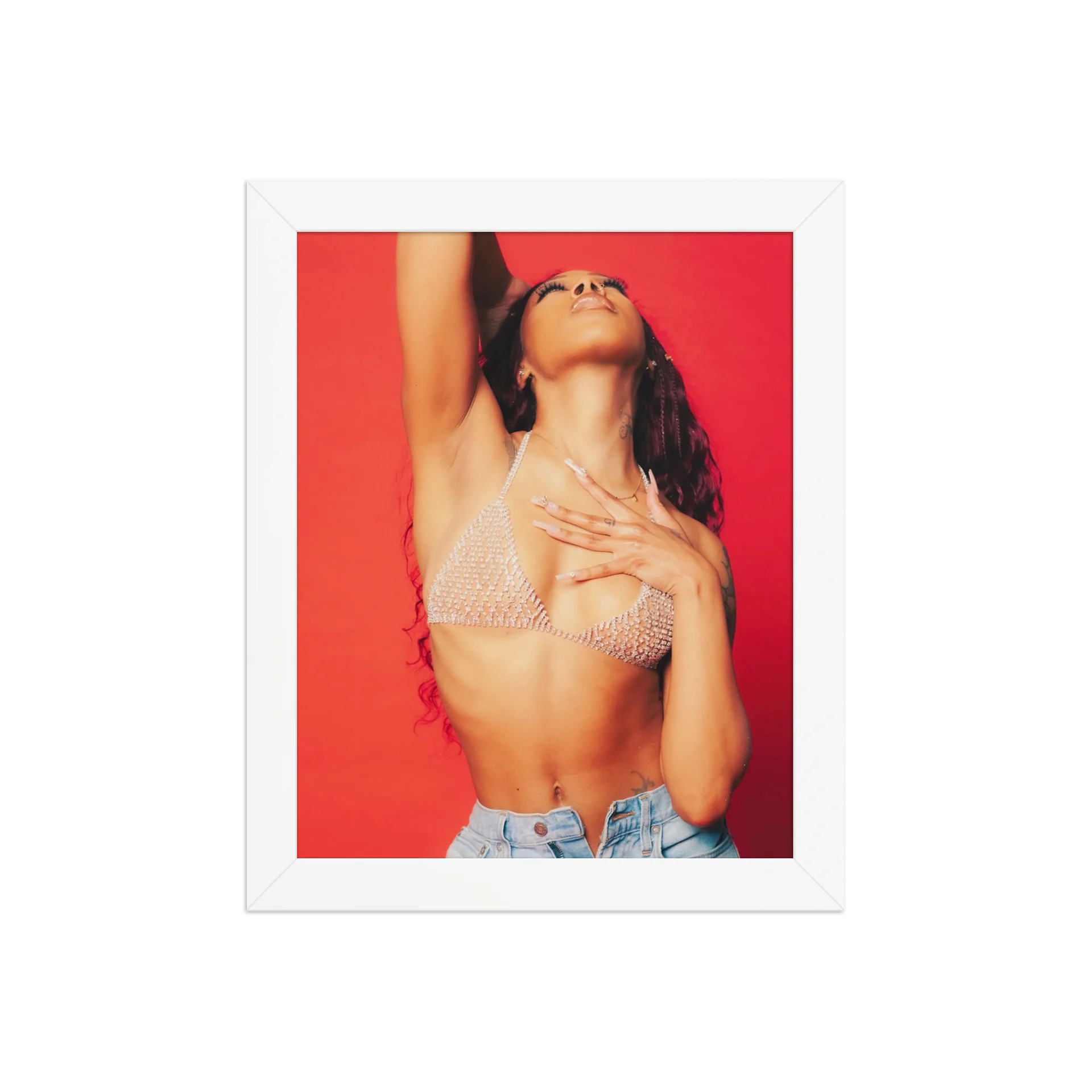 Pearl Jade | Growl “Red” Series Framed Poster