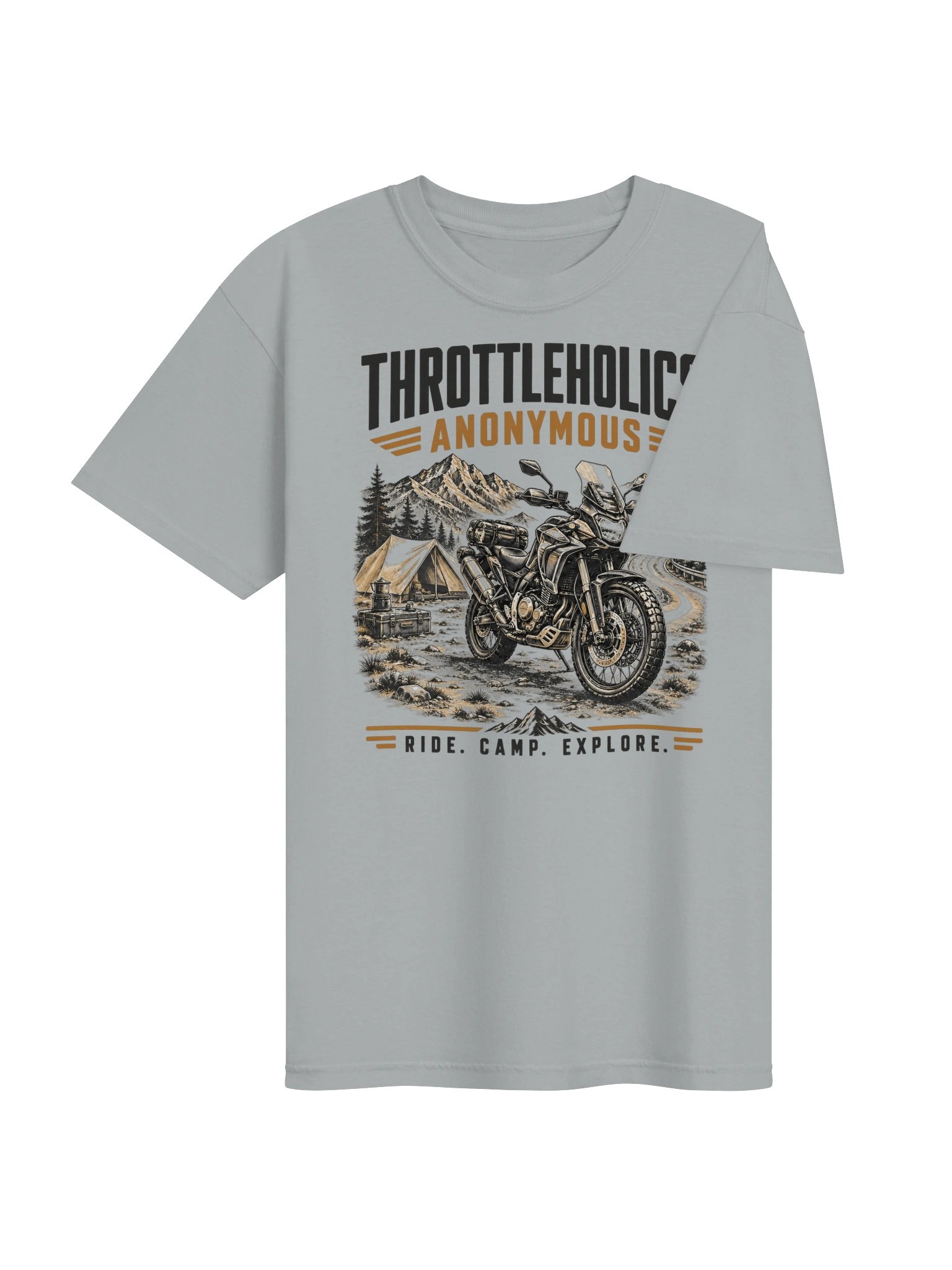 Ride. Camp. Explore. | ADV & Motorcycle Camping Tee product image (4)