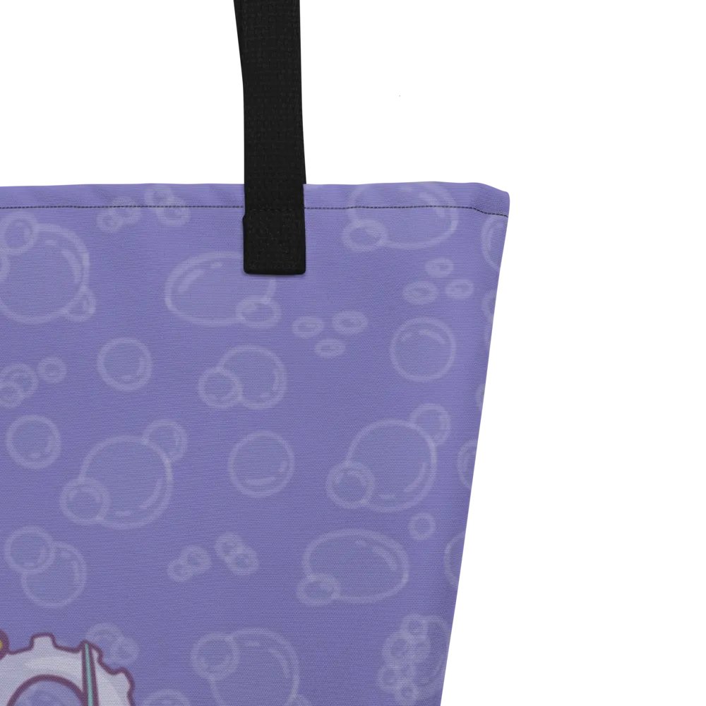 Time for Tea - Steampunk - Purple Large Tote Bag product image (3)