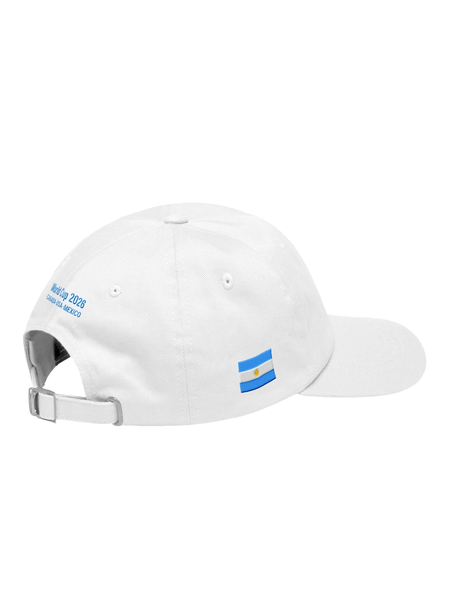 Argentina 2026 World Cup Flag Dad Hat - Argentina Soccer Fan Cap - Premium Embroidered Chino Cotton Twill product image (4)