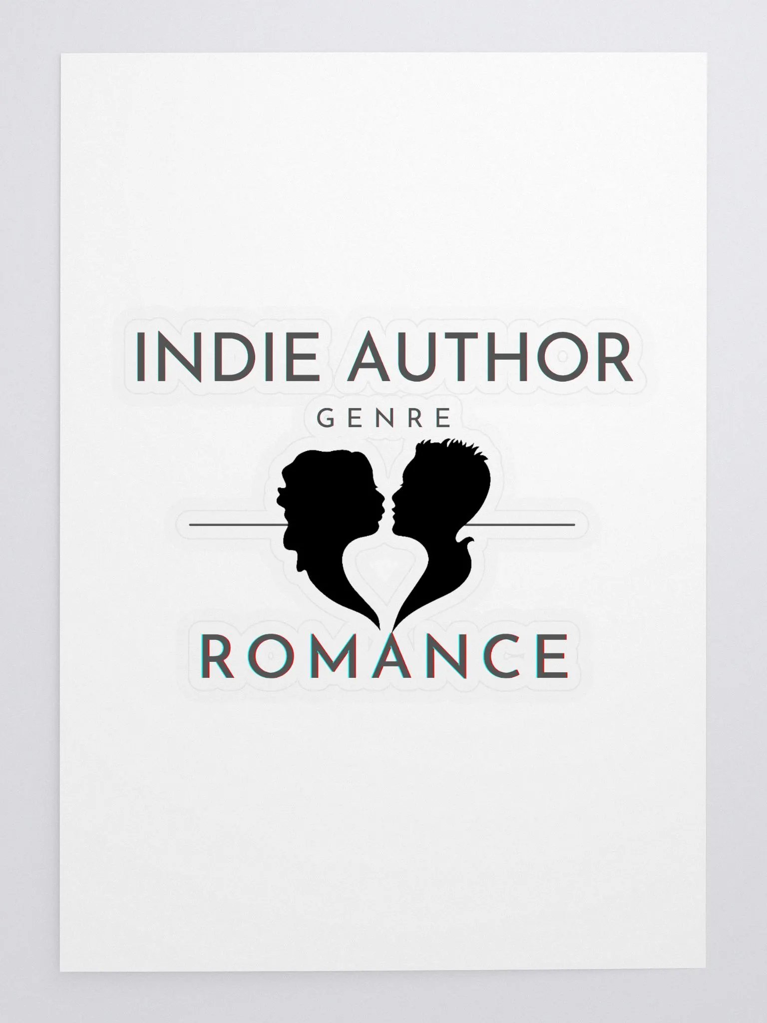 Indie Author Romance Sticker Black Text product image (3)
