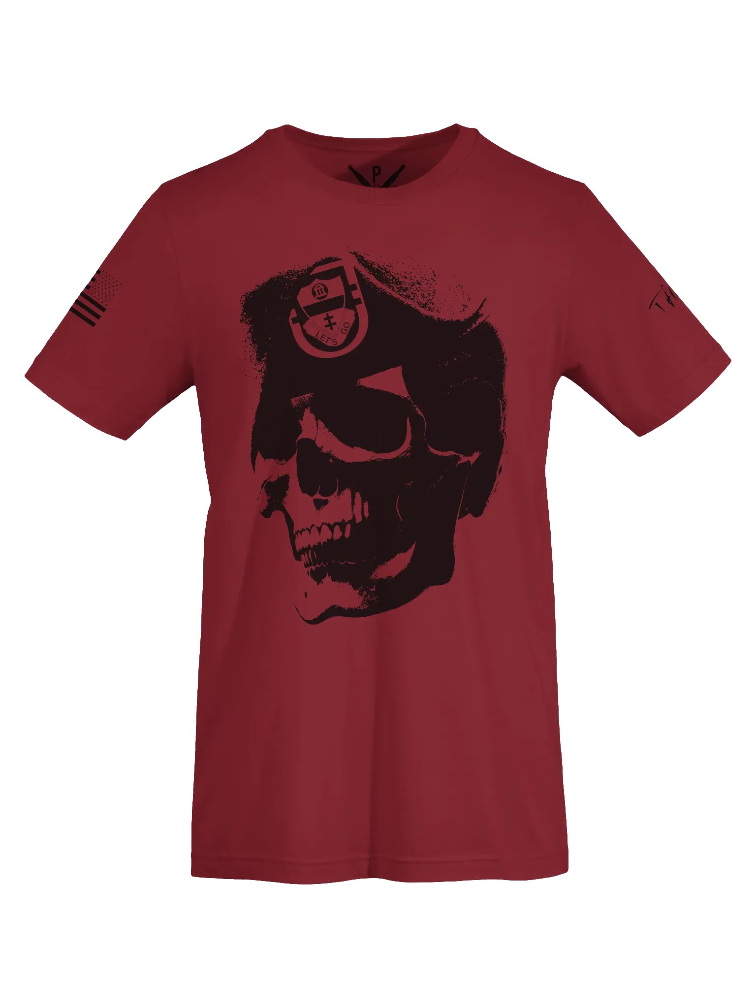 Murdered Out Skull Beret Tshirt product image (7)