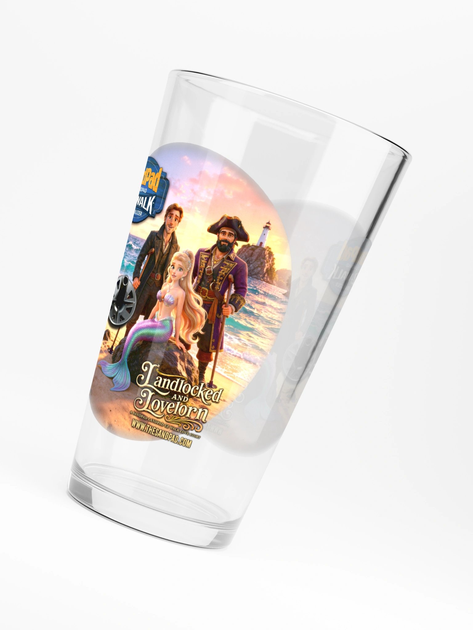 Landlocked and Lovelorn Pint Glass product image (6)
