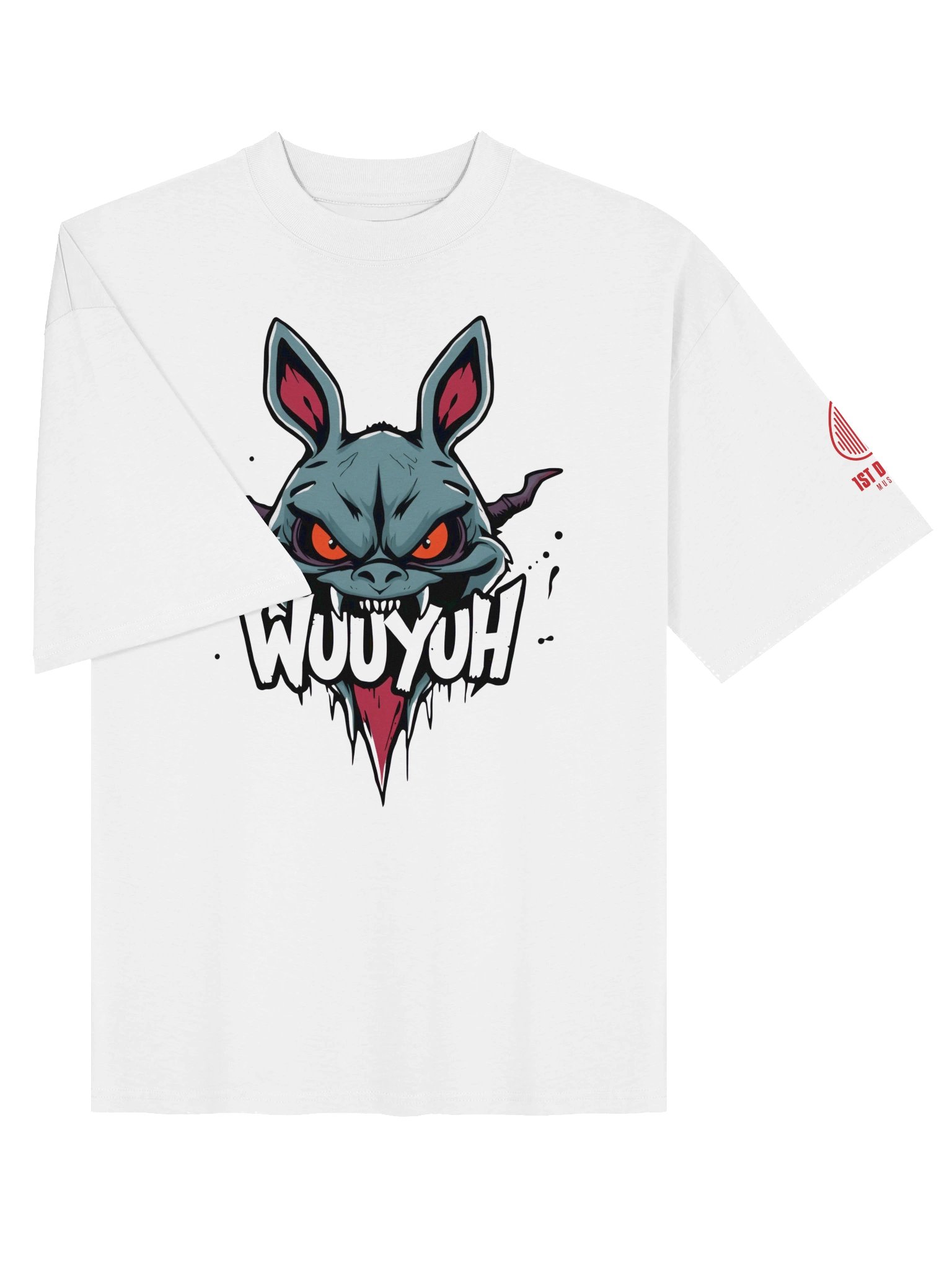 WUUYUH Red, White, and Blue Oversized T-shirt product image (3)