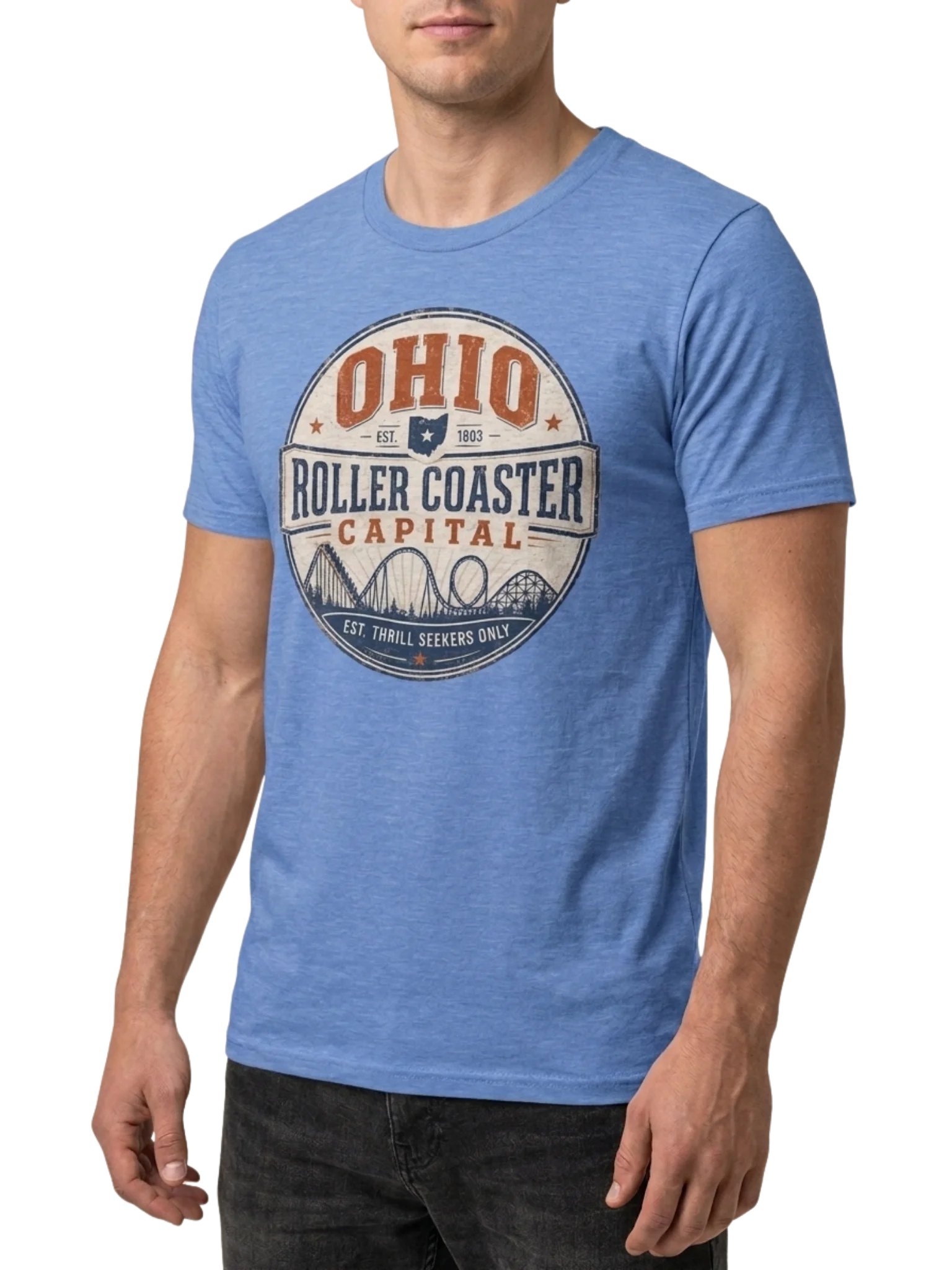 Ohio Roller Coaster Capital T‑Shirt for Thrill Seekers | Vintage Coaster Culture Tee product image (19)