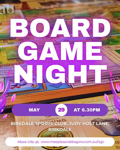 🎲💛 Redlands Tabletop Gaming Club Board Game Night 💛🎲

Looking for a laid-back, fun way to meet new people? Come along this ...