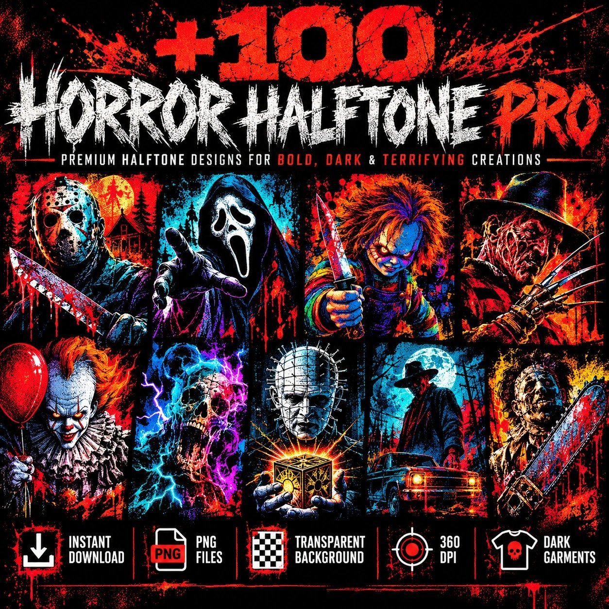 100+ Horror Designs for Dark Shirts product image (1)