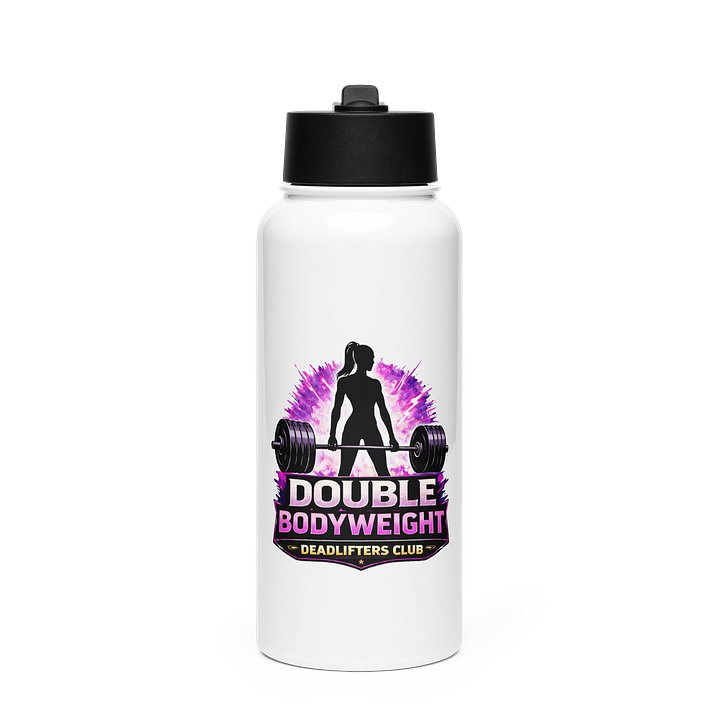 Double Bodyweight Deadlift Female Water Bottle White product image (1)