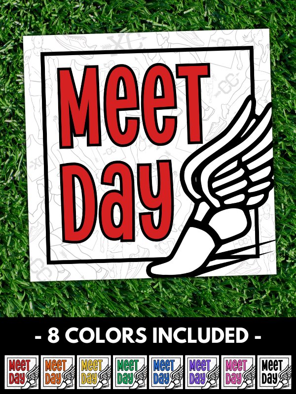 Cross Country Meet Day Gift Tags - 8 Colors Included product image (1)
