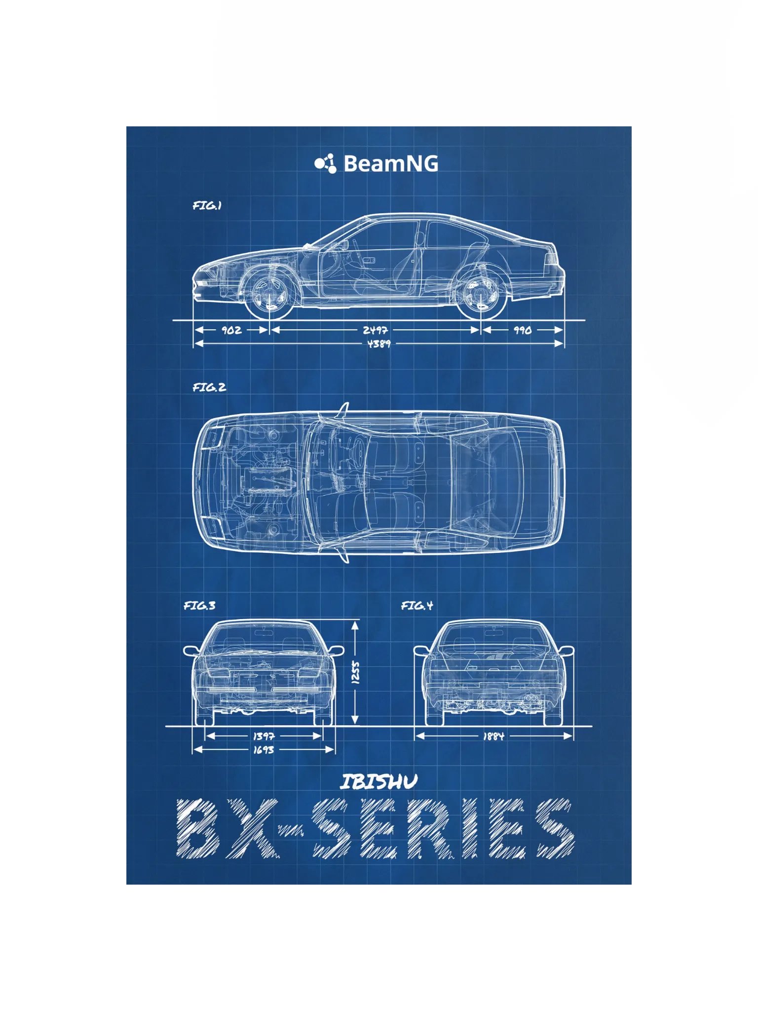 Ibishu BX-Series Blueprint Poster product image (2)