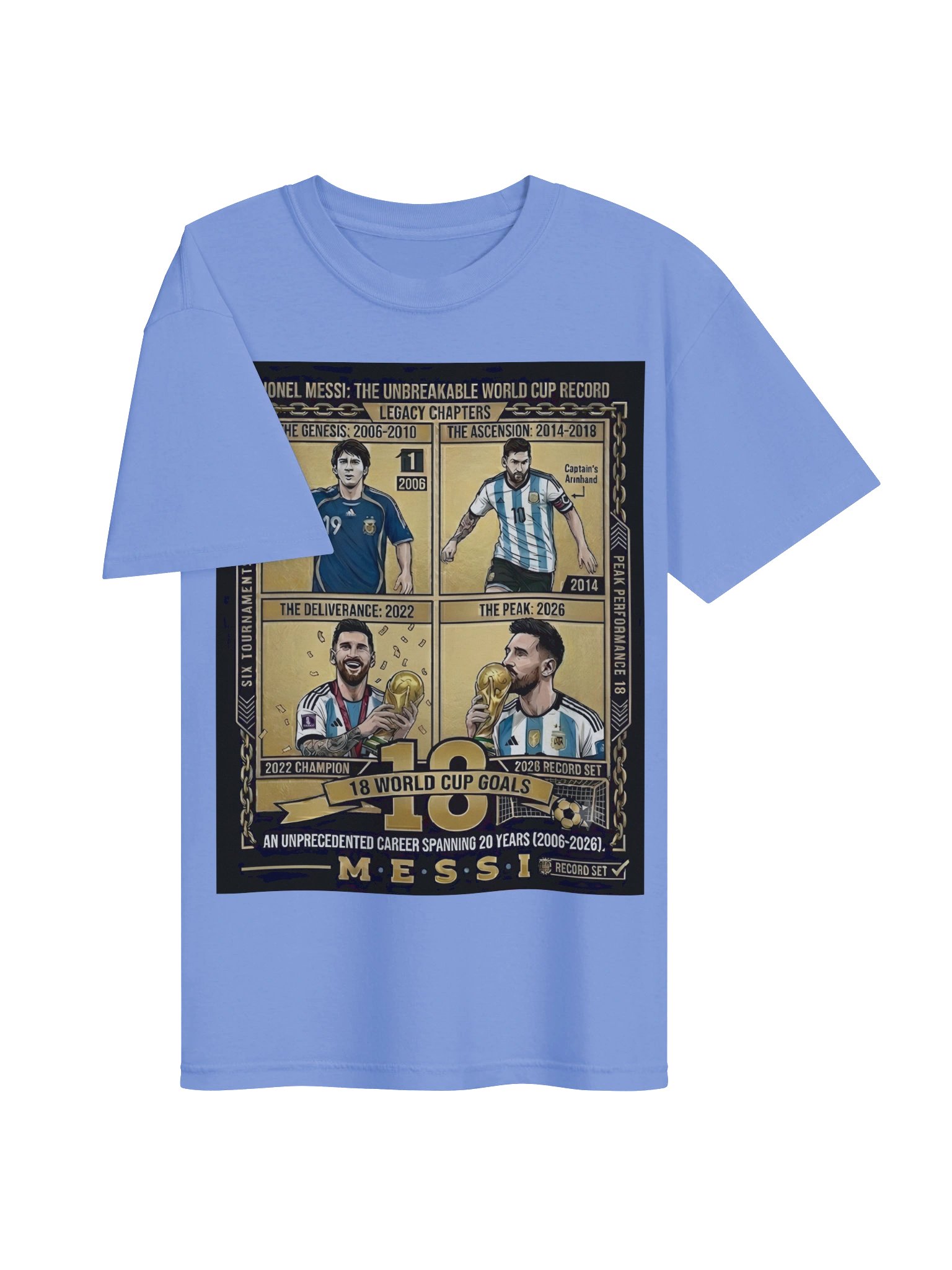 Messi 18 Goals T-Shirt - All Time World Cup Top Scorer Graphic Tee product image (32)