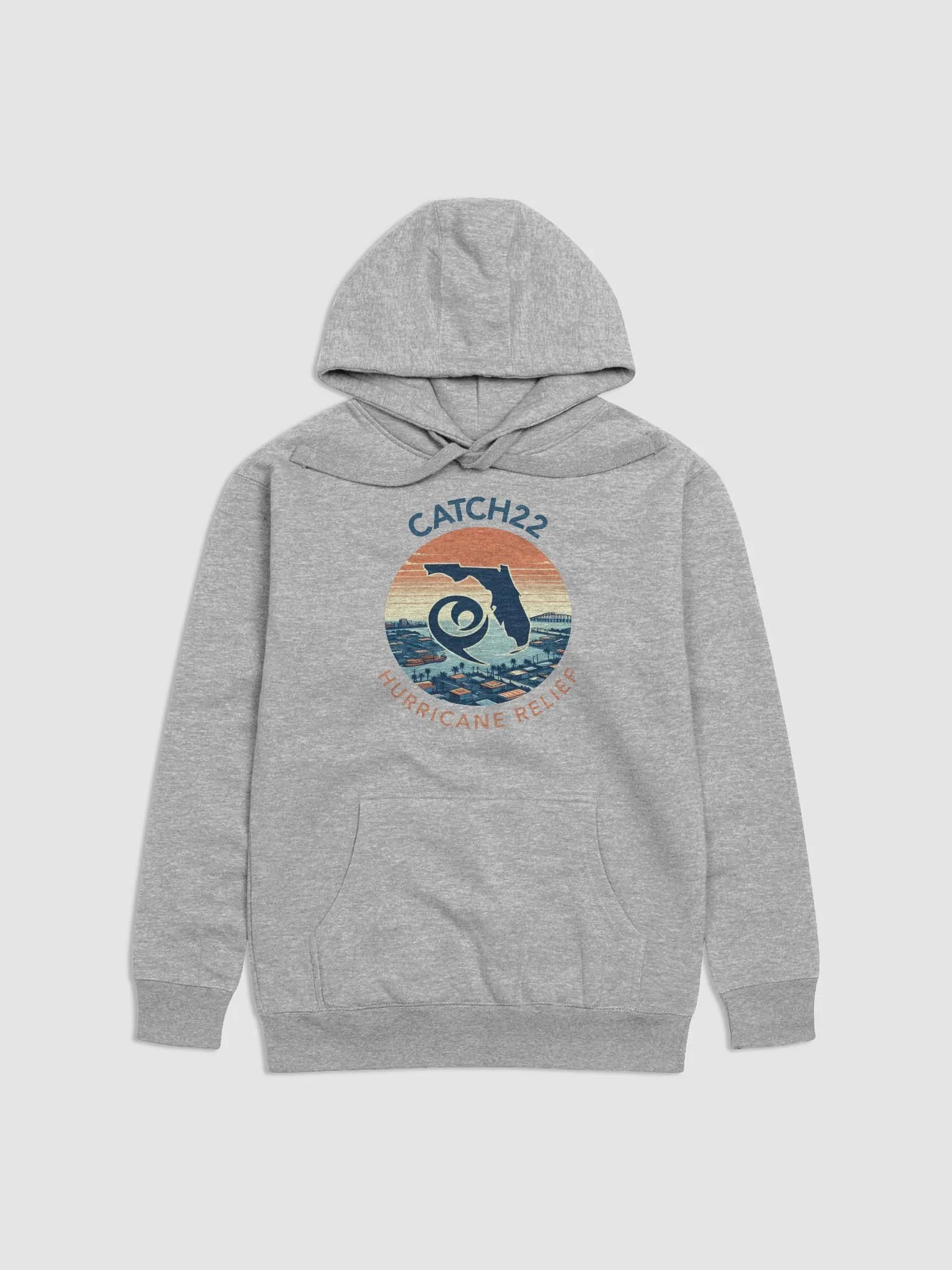 Hurricane relief Hoodie white. product image (2)
