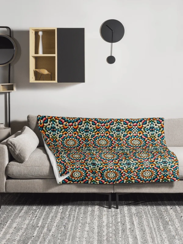 "Blue Kaleidoscope Comfort Throw Blanket" product image (3)