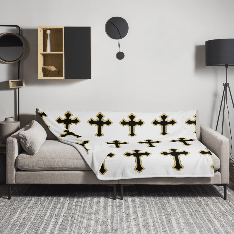 Exodus Cross - WHITE - Throw Blanket product image (2)