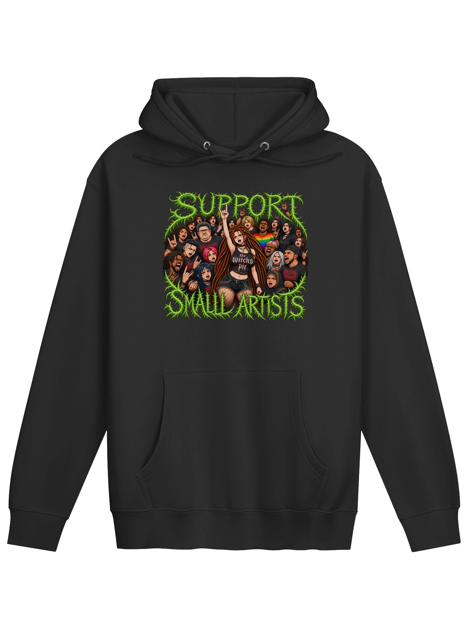 Pit Support Hoodie Green product image (1)