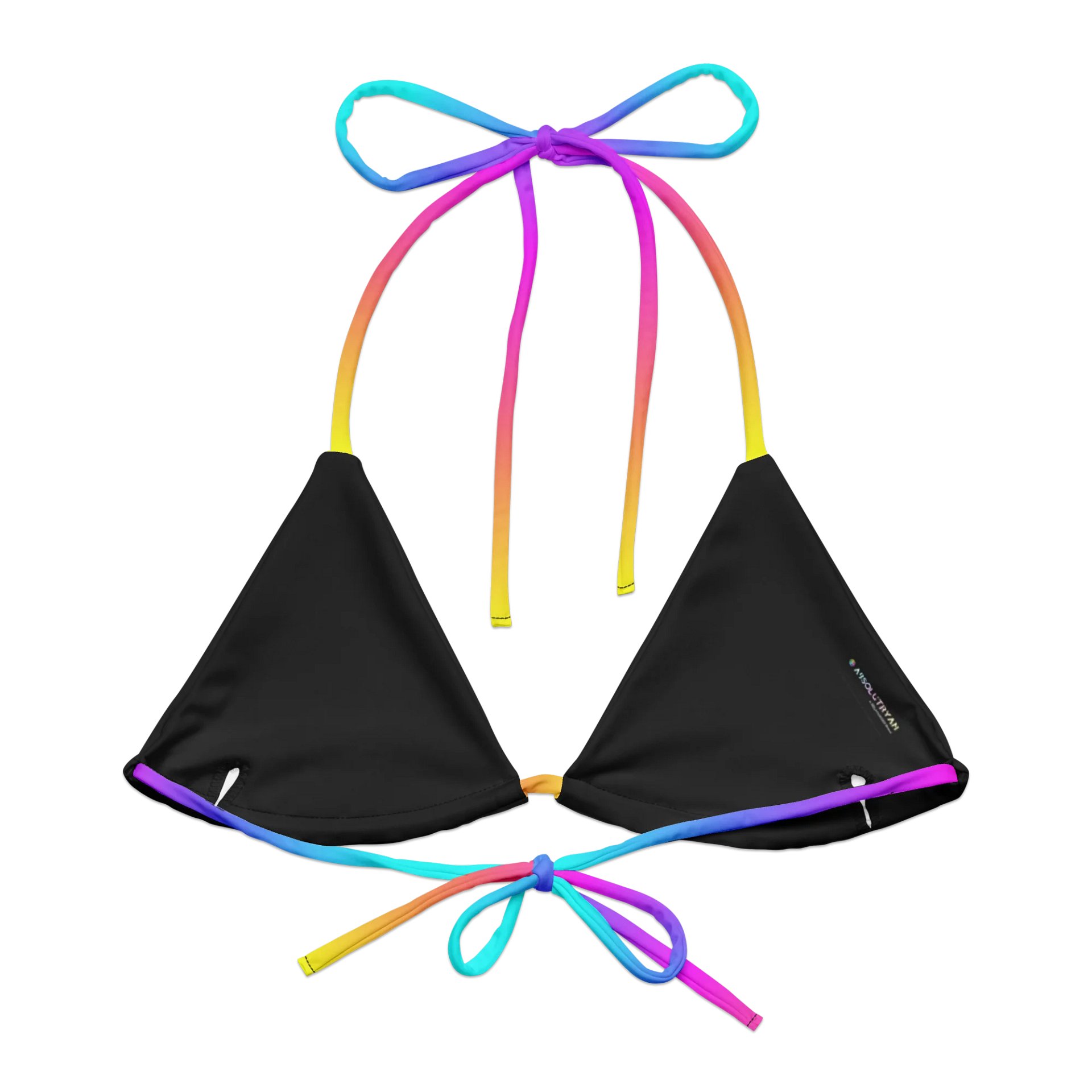 AbsolutRyan - Pattern- All-Over Print Padded String Bikini (Top) product image (2)