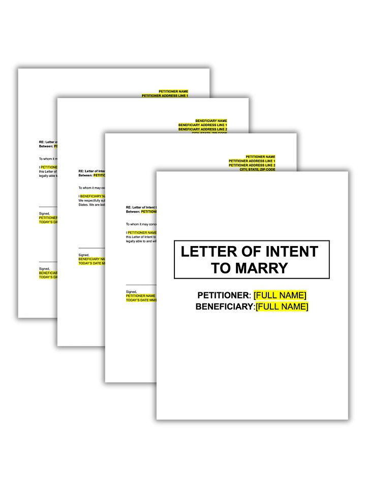 Letter of Intent to Marry Template product image (1)