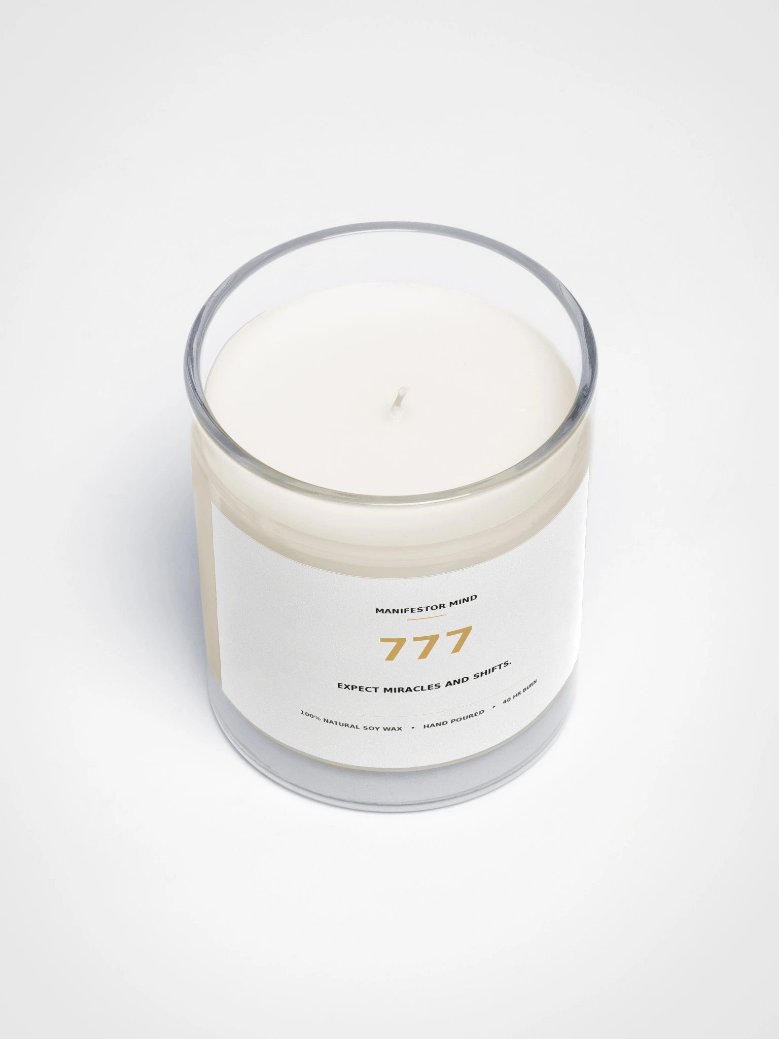 777 Quantum Leap Candle - Unscented Manifestation Soy Wax Angel Number product image (3)