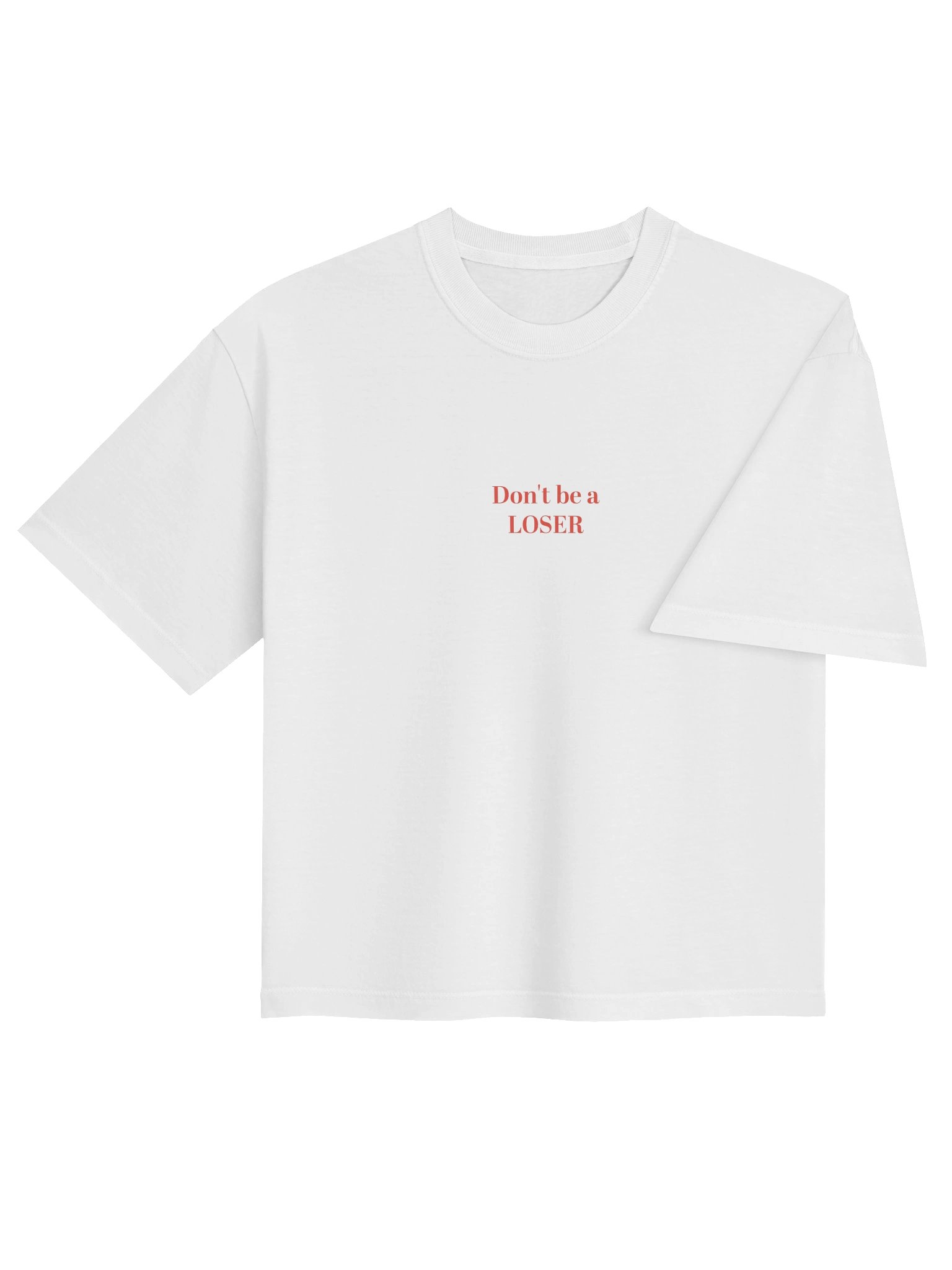 Don't be a LOSER womens Boxy white Tee product image (4)
