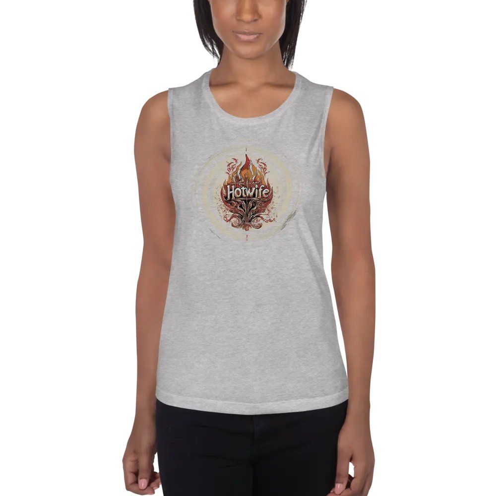 Hotwife tank top Fire retro-toned cosmic product image (13)