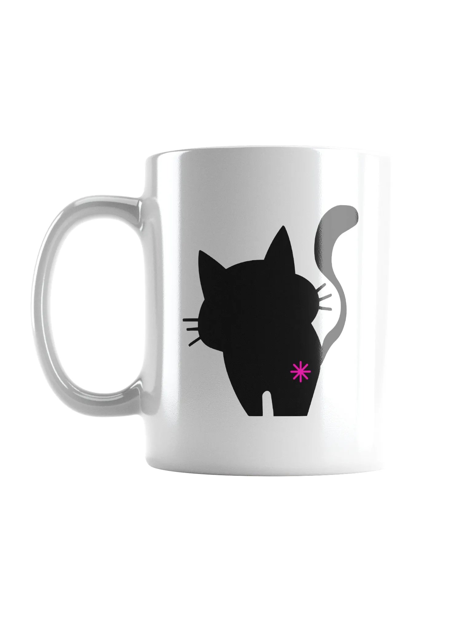 Double Sided Cat Butt White Ceramic Coffee Mug product image (1)