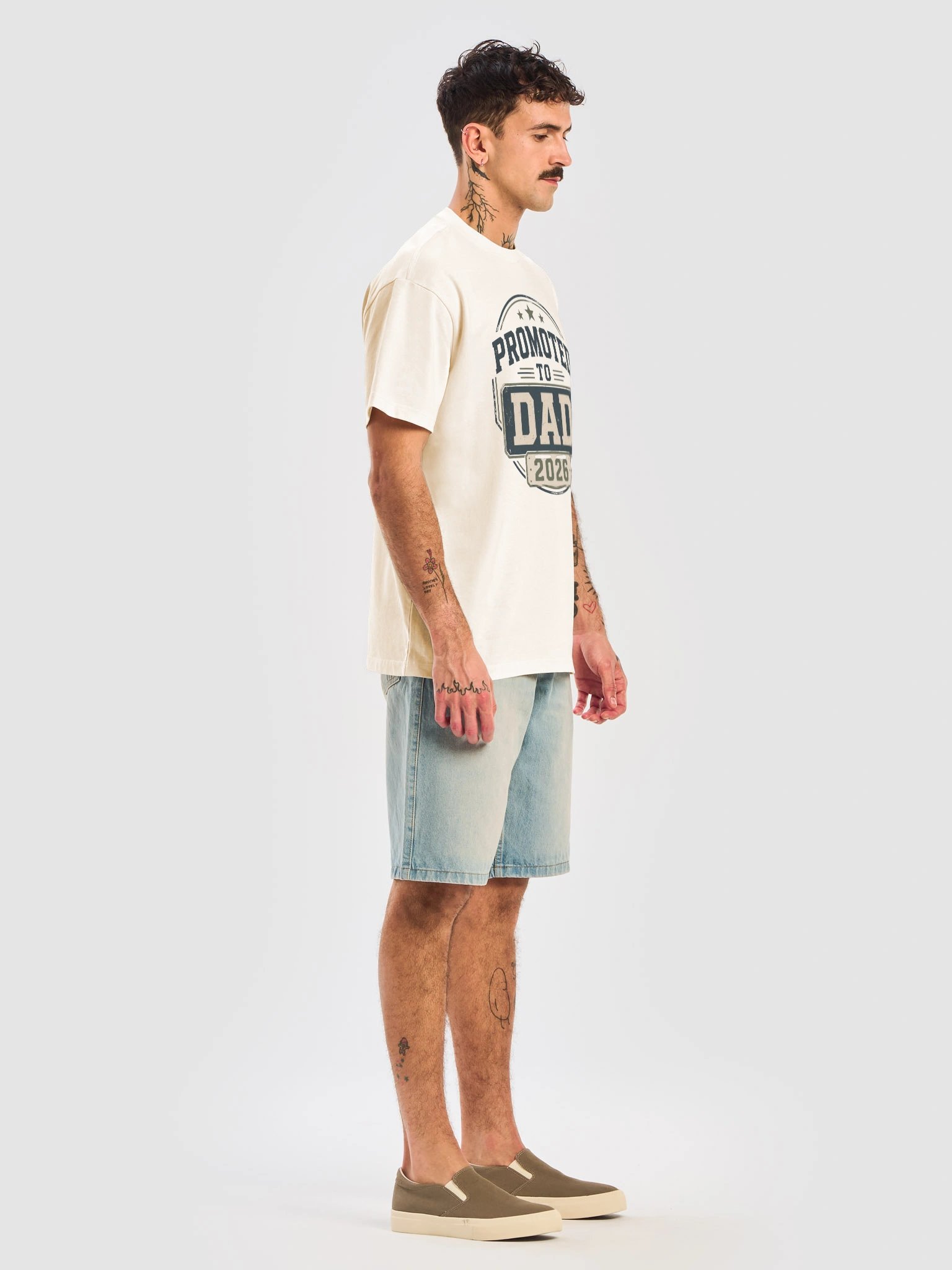 First Father's Day 2026 Gift | Promoted to Dad Vintage T-Shirt product image (2)