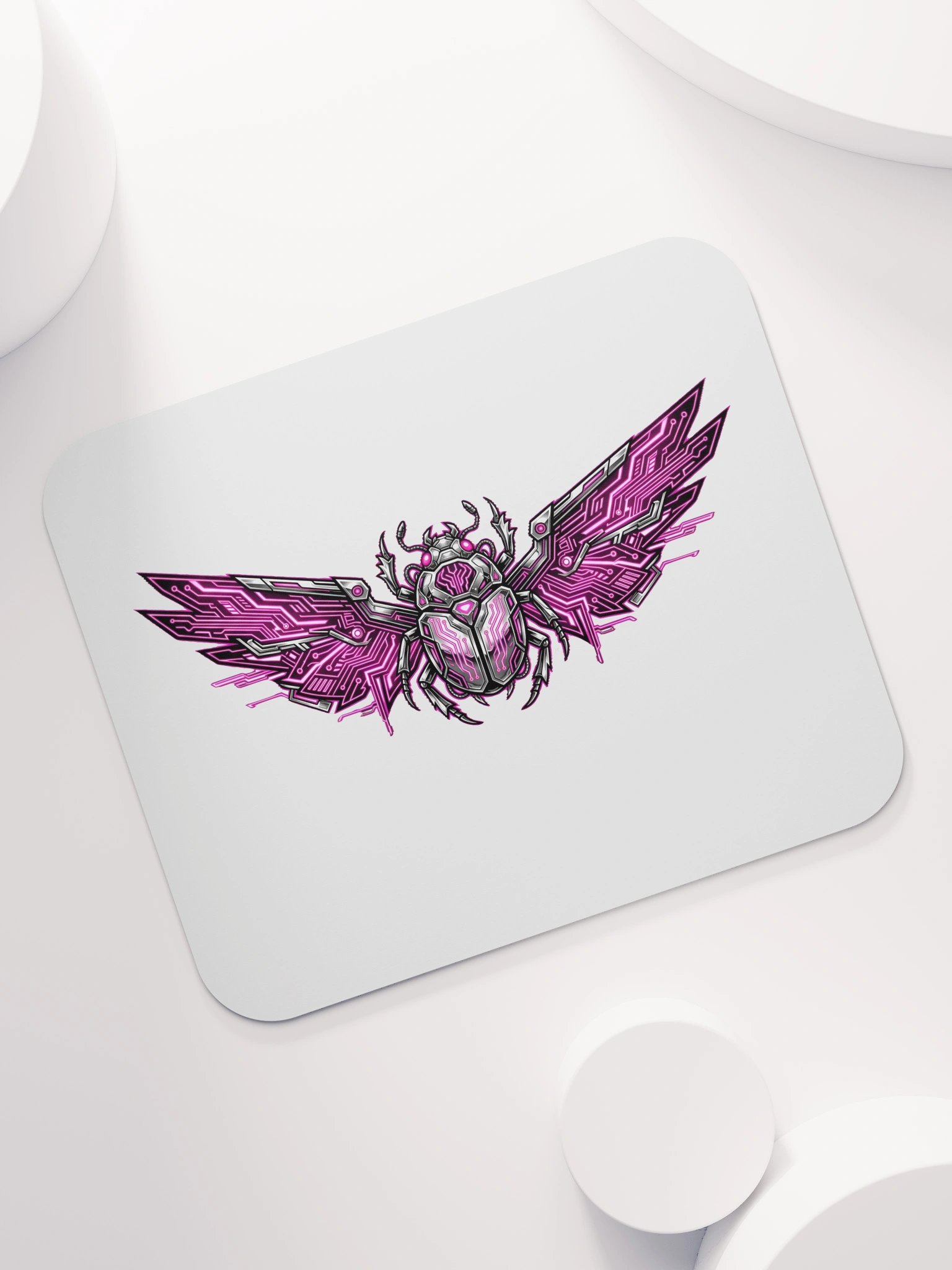 Neon Scarab Circuit Mouse Pad product image (7)
