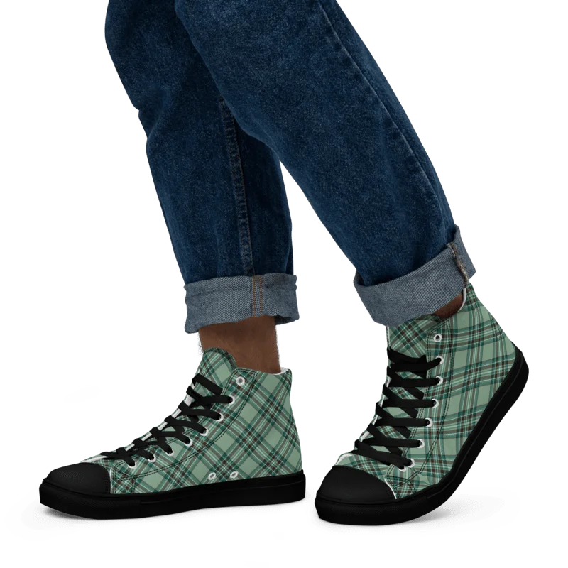 Kelly Tartan Men's High Top Shoes product image (5)