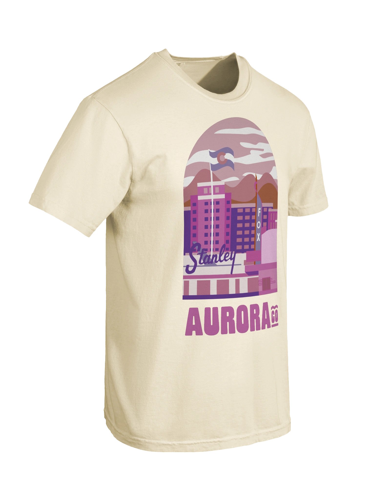 Aurora Cityscape T-shirt (Pink) product image (31)