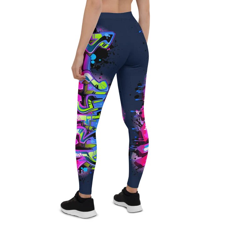 Graffiti Logo Legging Navy Blue product image (1)