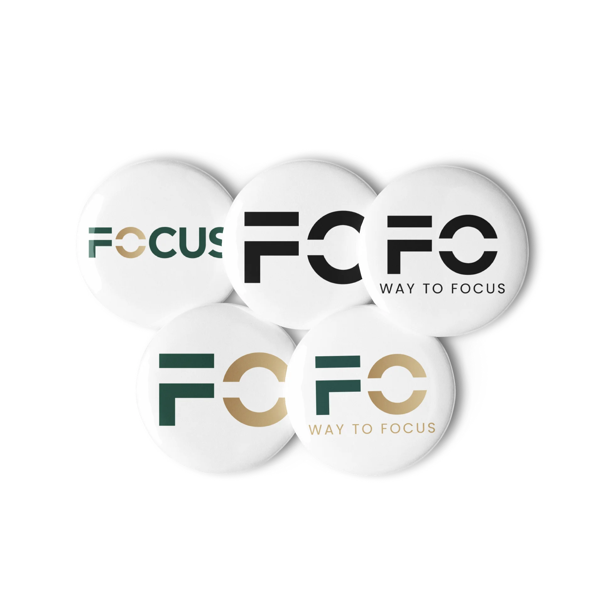 FOCUS Pins — White product image (2)