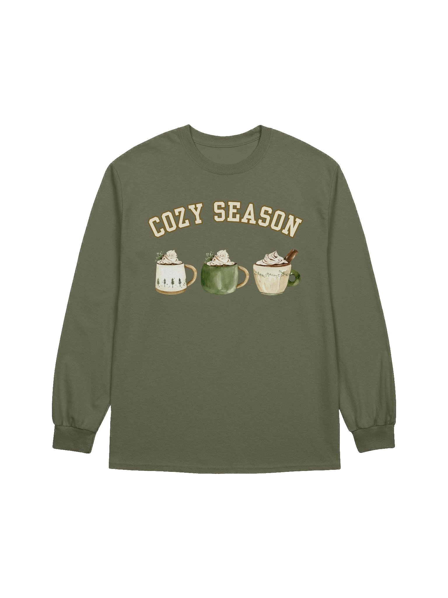 Cozy Season Mugs Long Sleeve Tee product image (1)