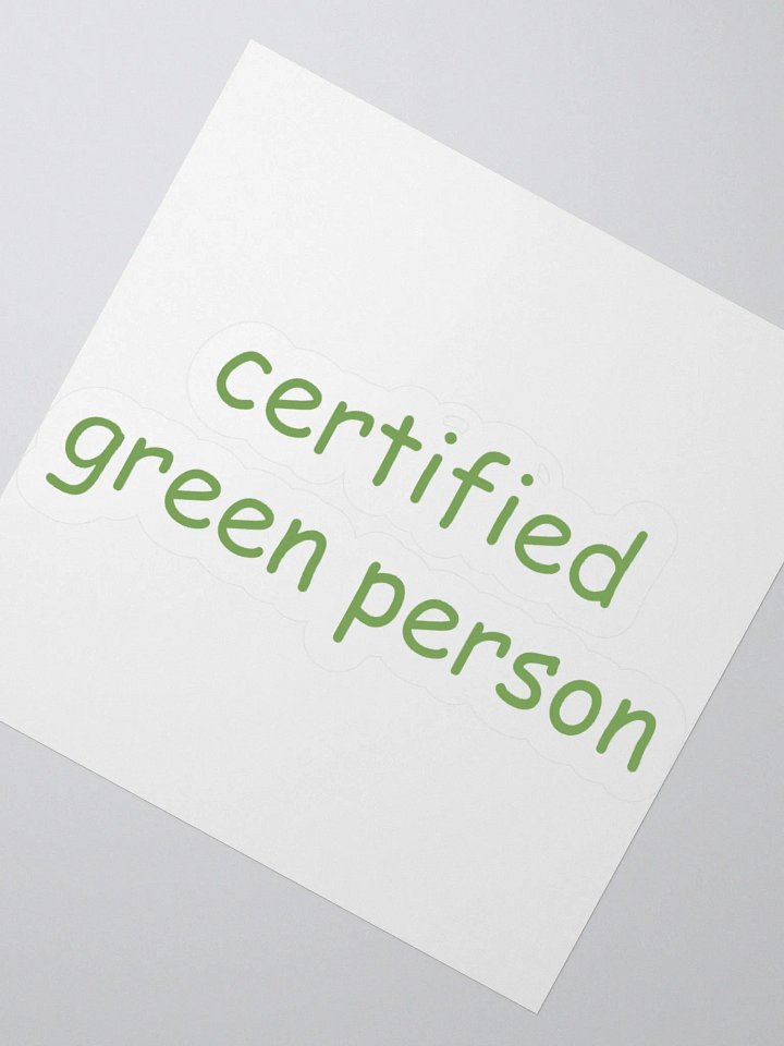 Certified Green Person Sticker product image (3)